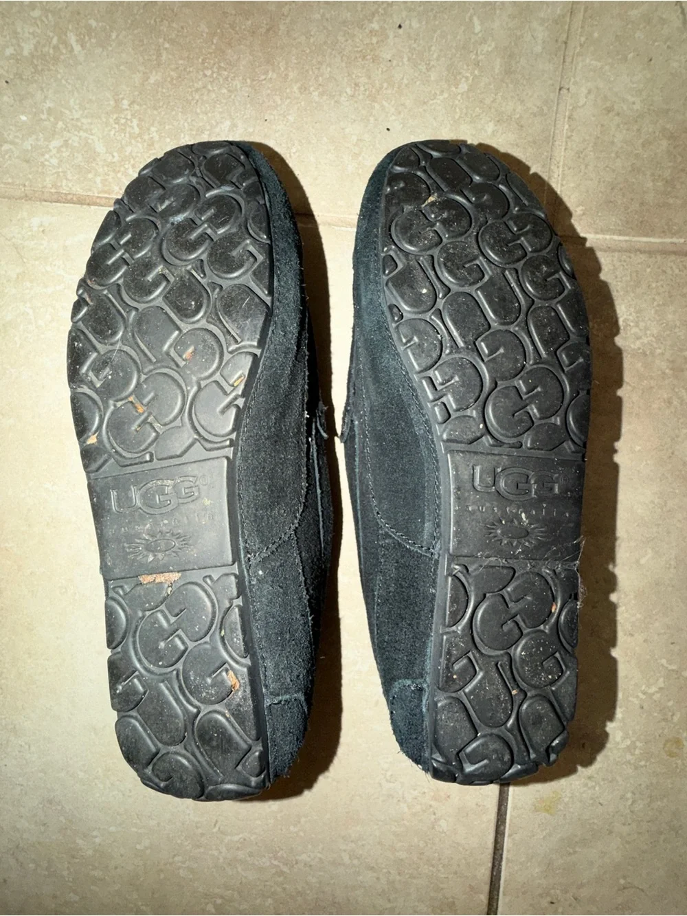 UGG Australia Men's Alder Suede Slipper Loafers Black 1003419 Size 10